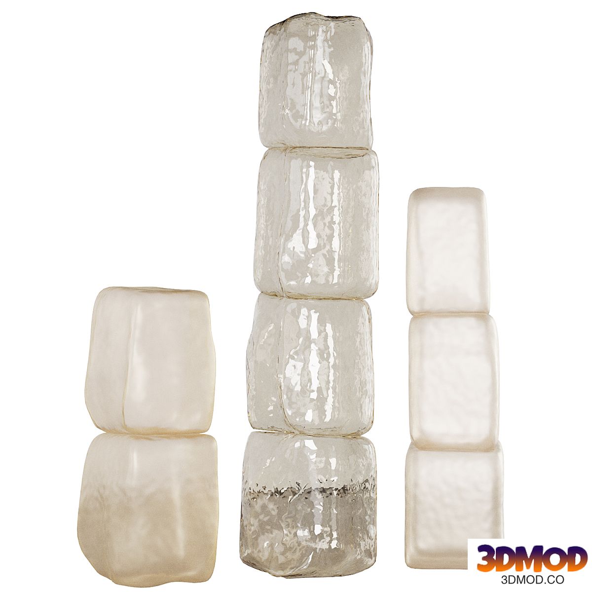 Glass Columns Sculpture Set by Destroyersbuilders