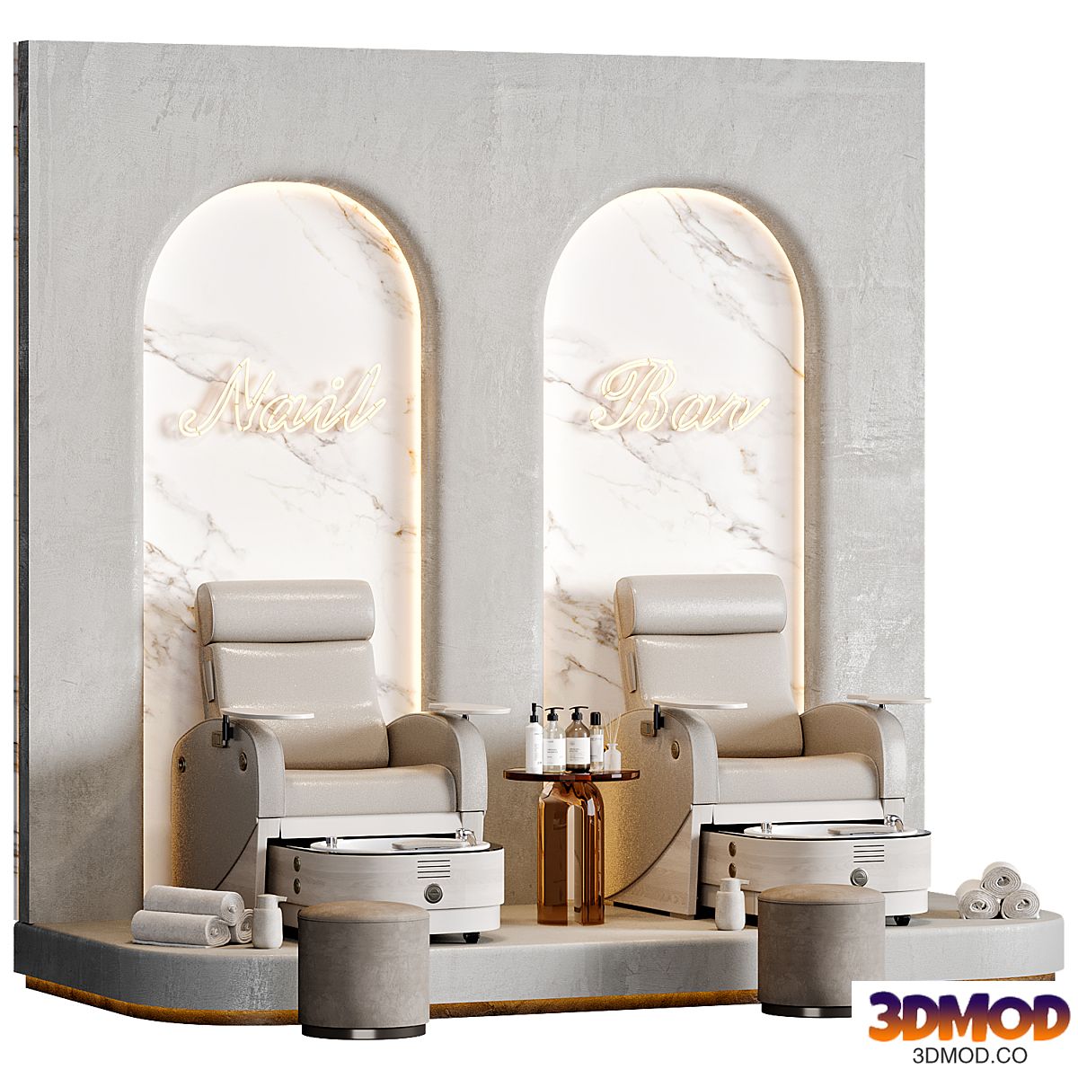 Pedicure area in the beauty salon 01