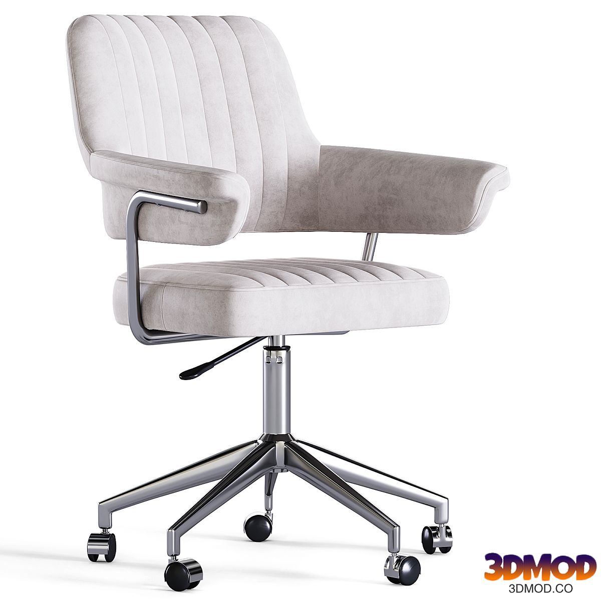 Yale Pink Velvet Swivel Home Office Chair