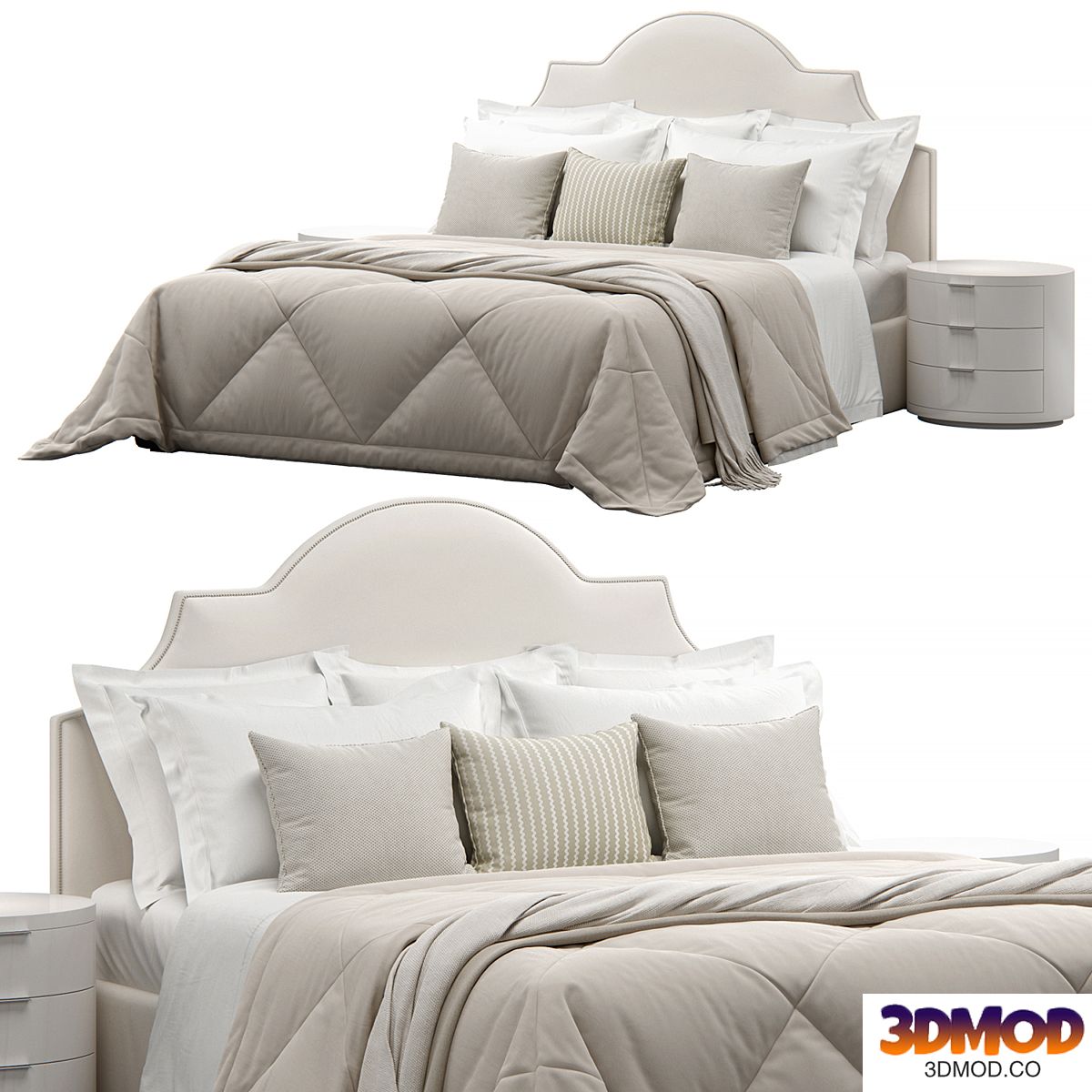 Nicolette Upholstered Headboard Bed