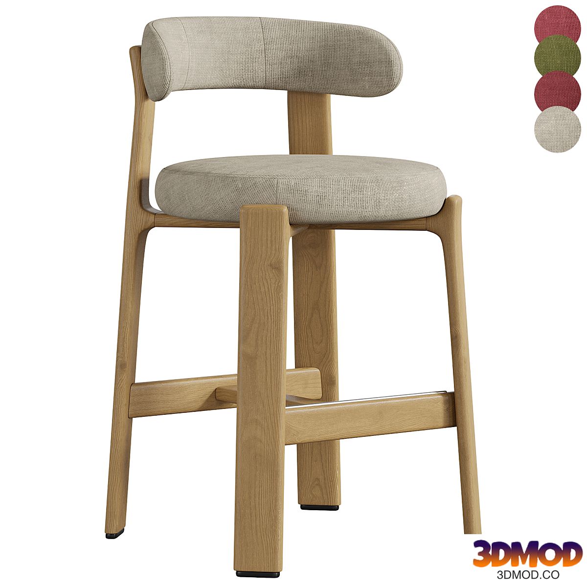 Granite half stool by Kave Home