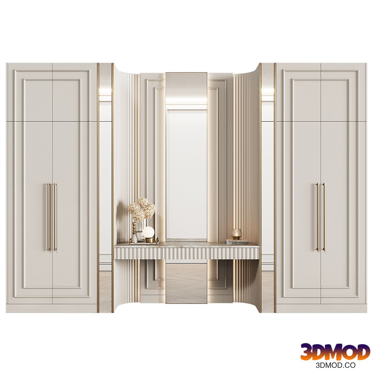 Modular wardrobe in neoclassical style 26
