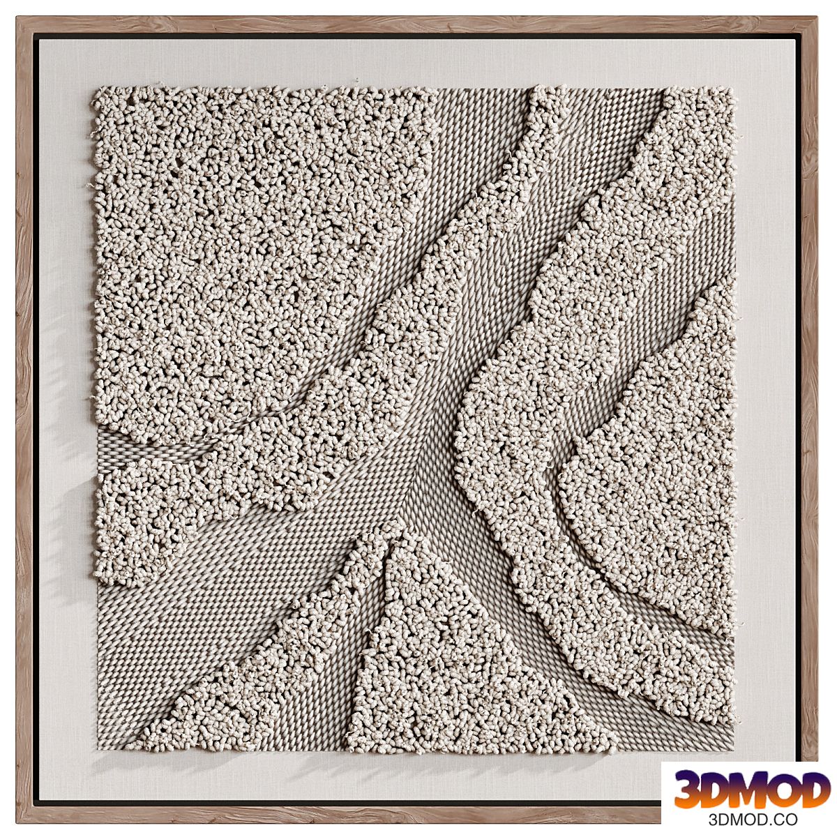 Decorative panel from yarn Fringe 06