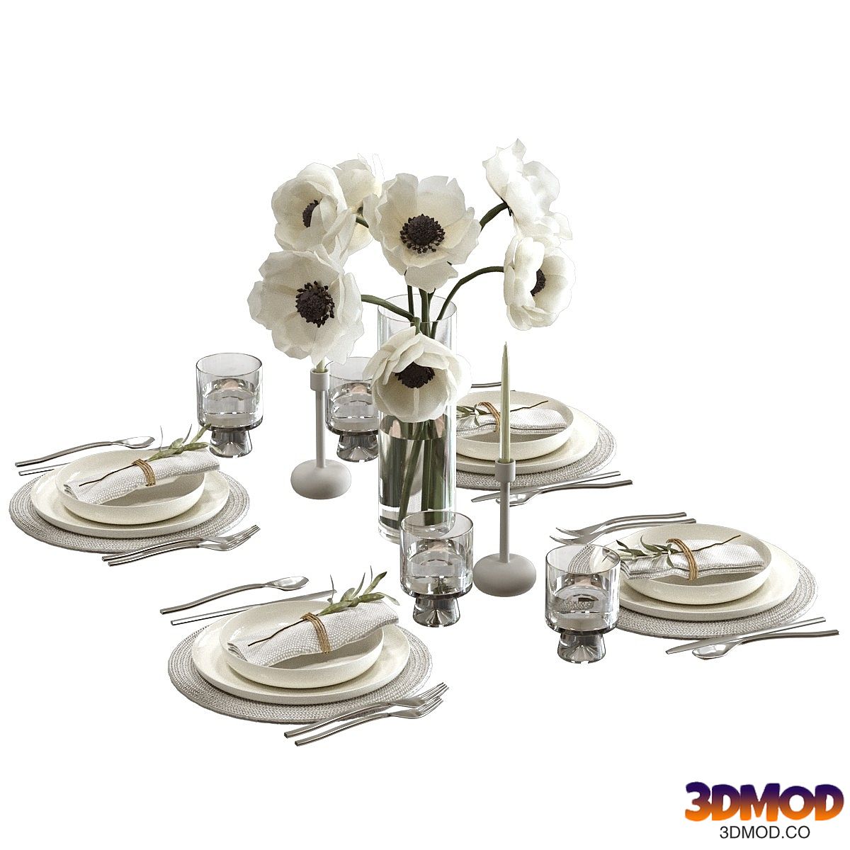 Decorative tableware set for table setting