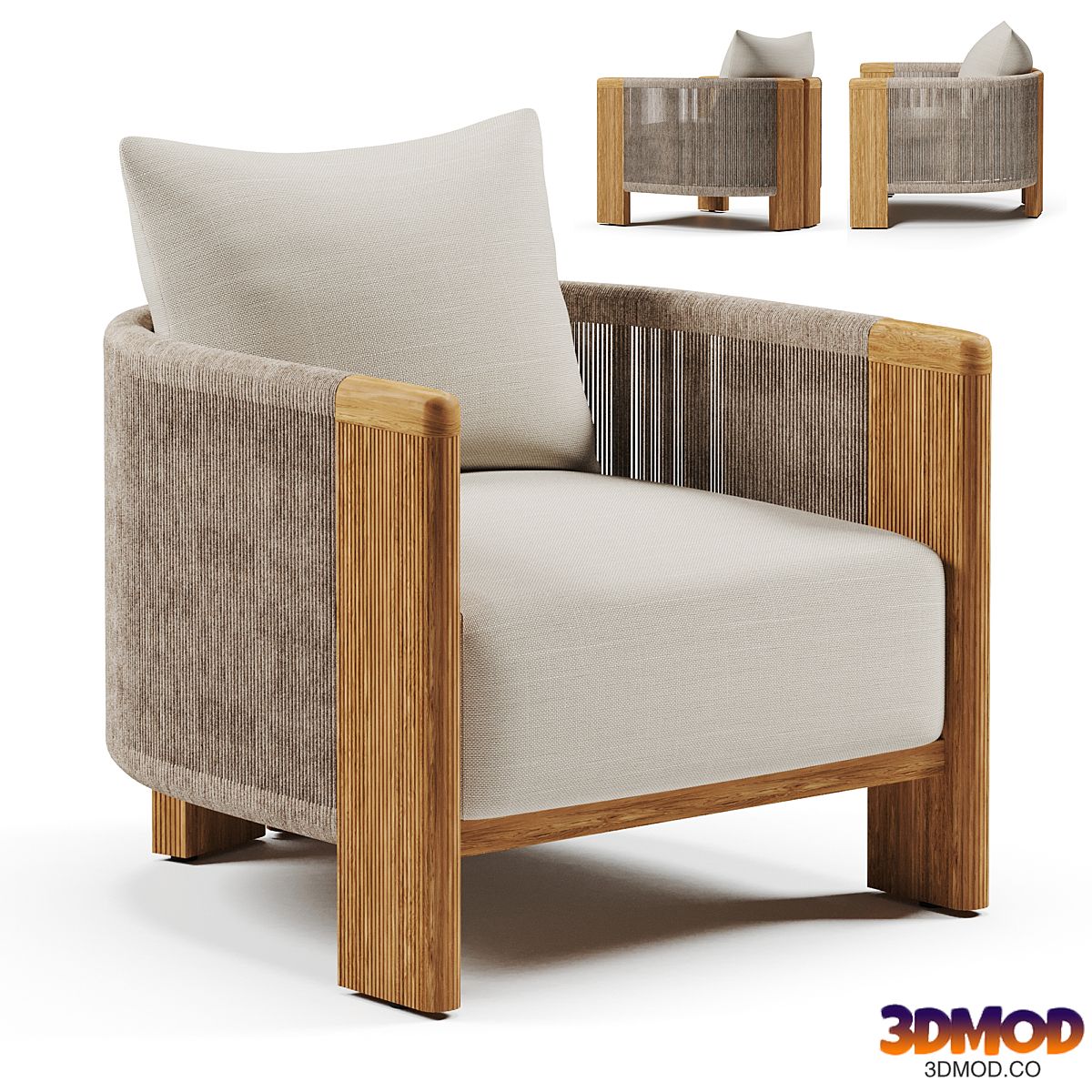 Striata Teak Lounge Chair