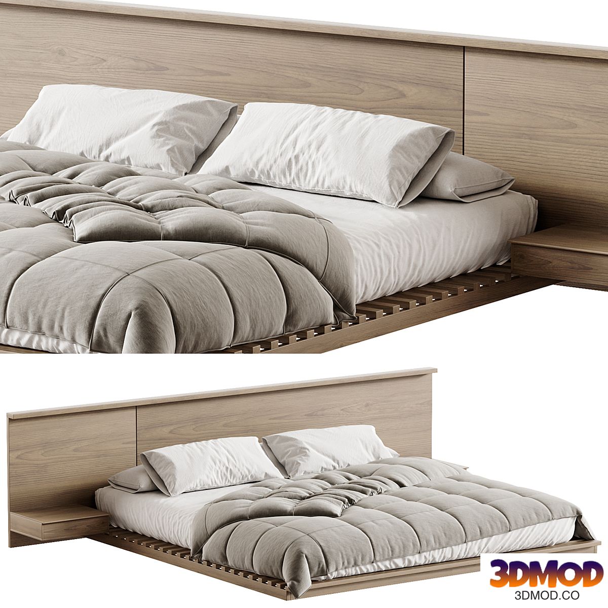 Japandi Style Bed 02