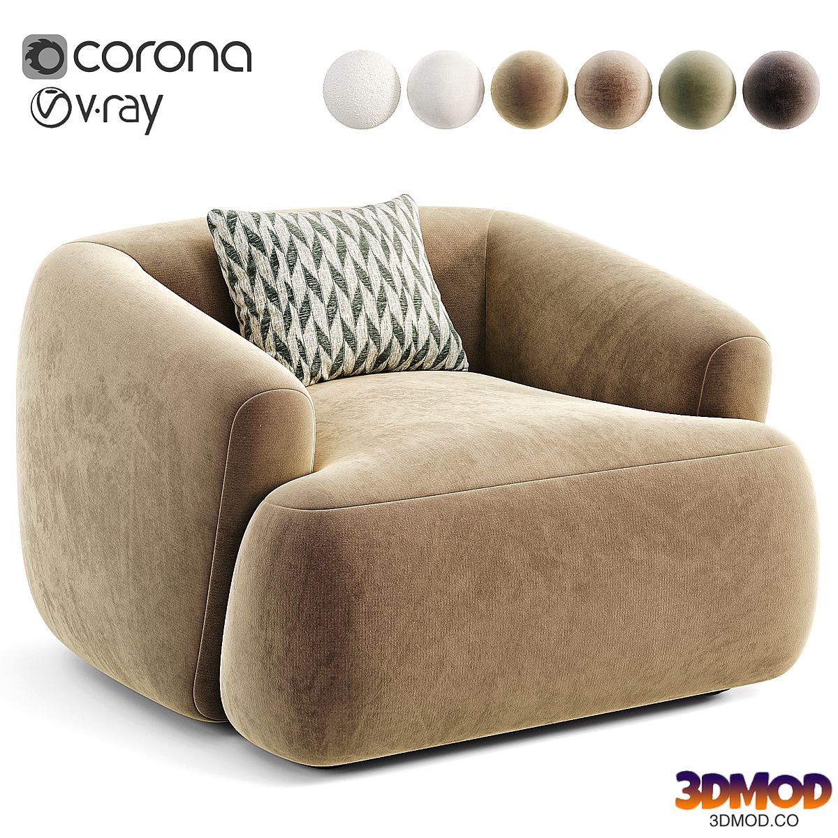 Poltrona in boucle Sofia chair