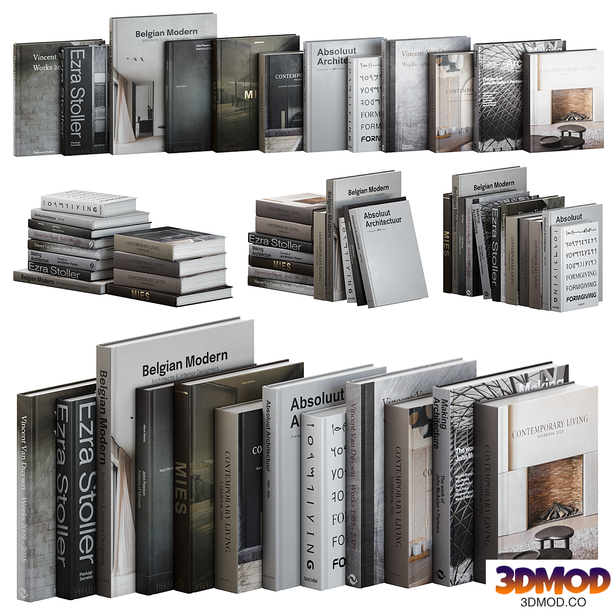 Decorative Set of Books Coffee Table Book Set 09