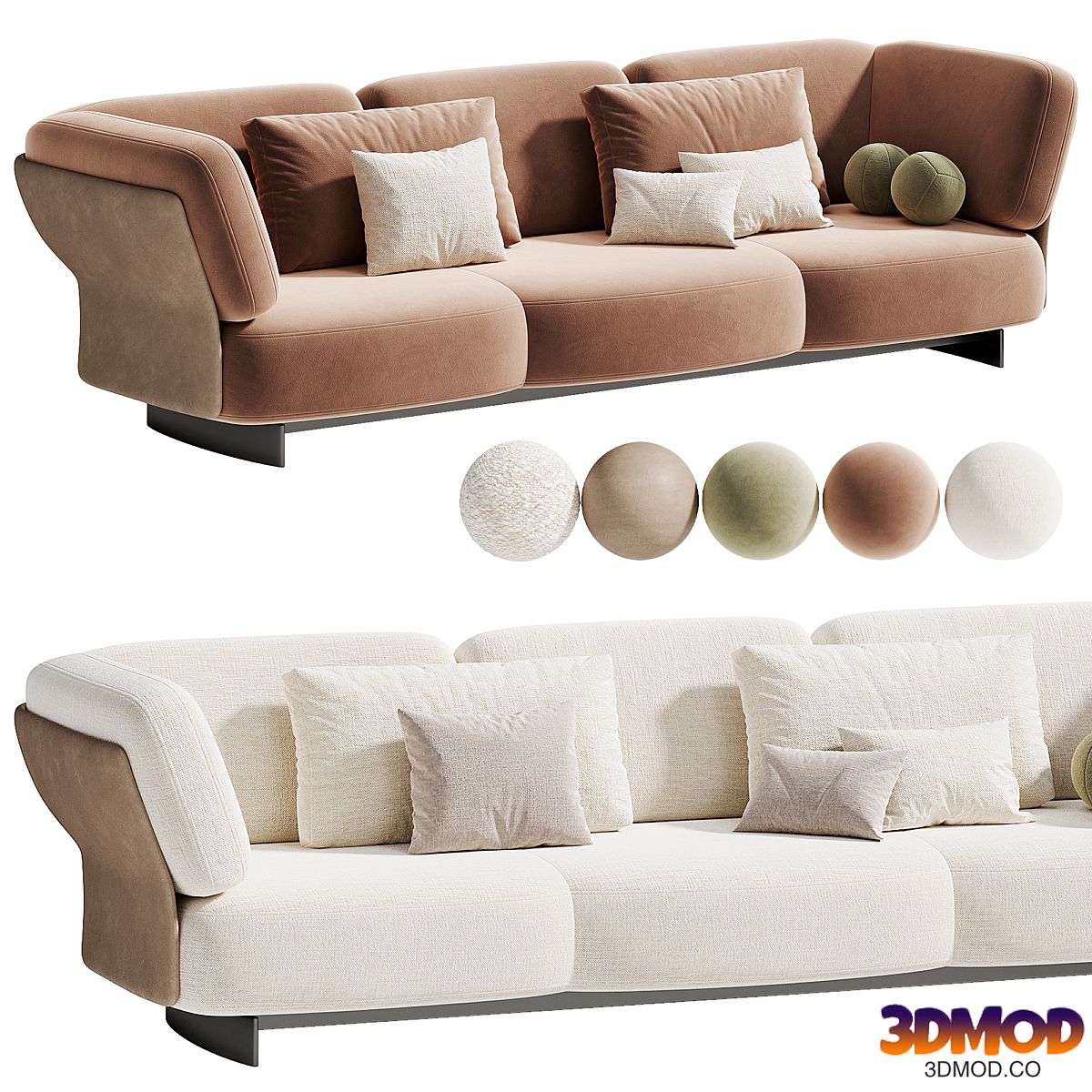 saki sofa by minotti