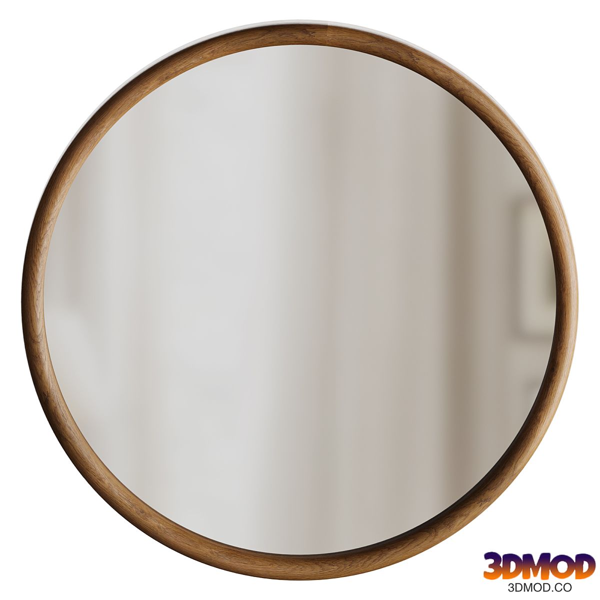 Walter Natural Wood Small Round Mirror