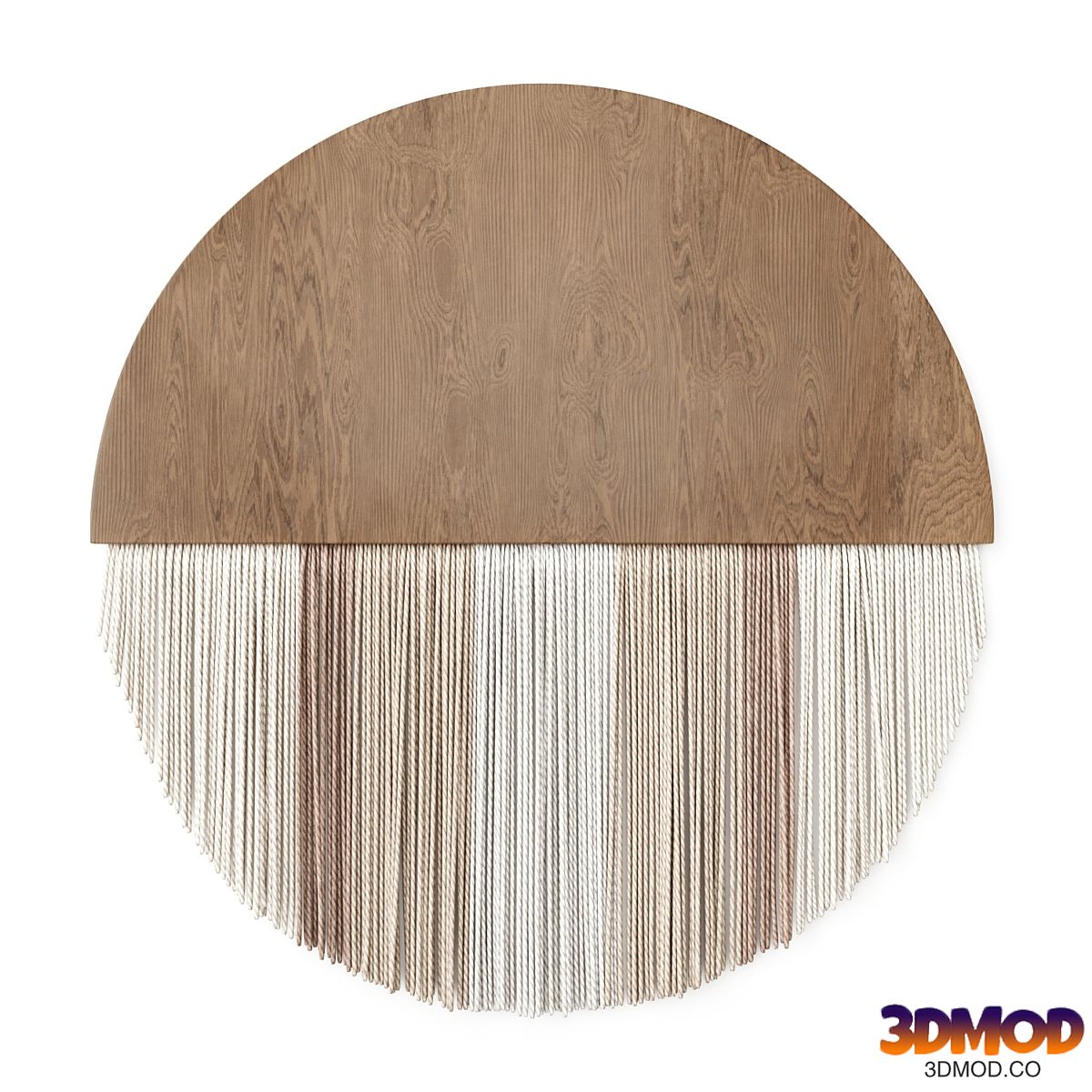 Halfmoon Fiber Fringe Wall Art