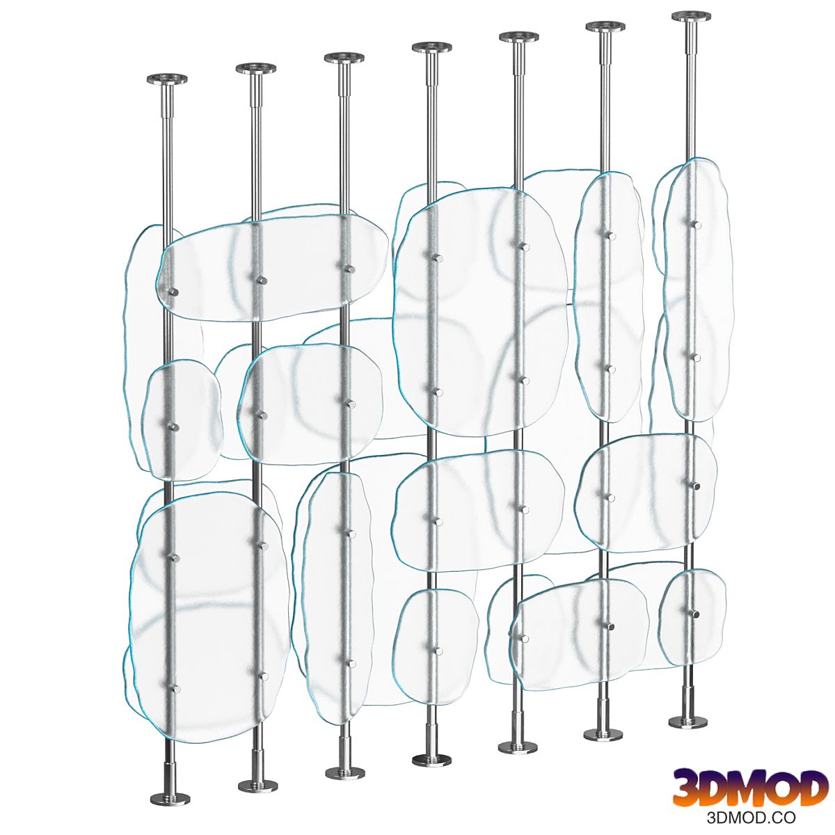 Frosted glass partition