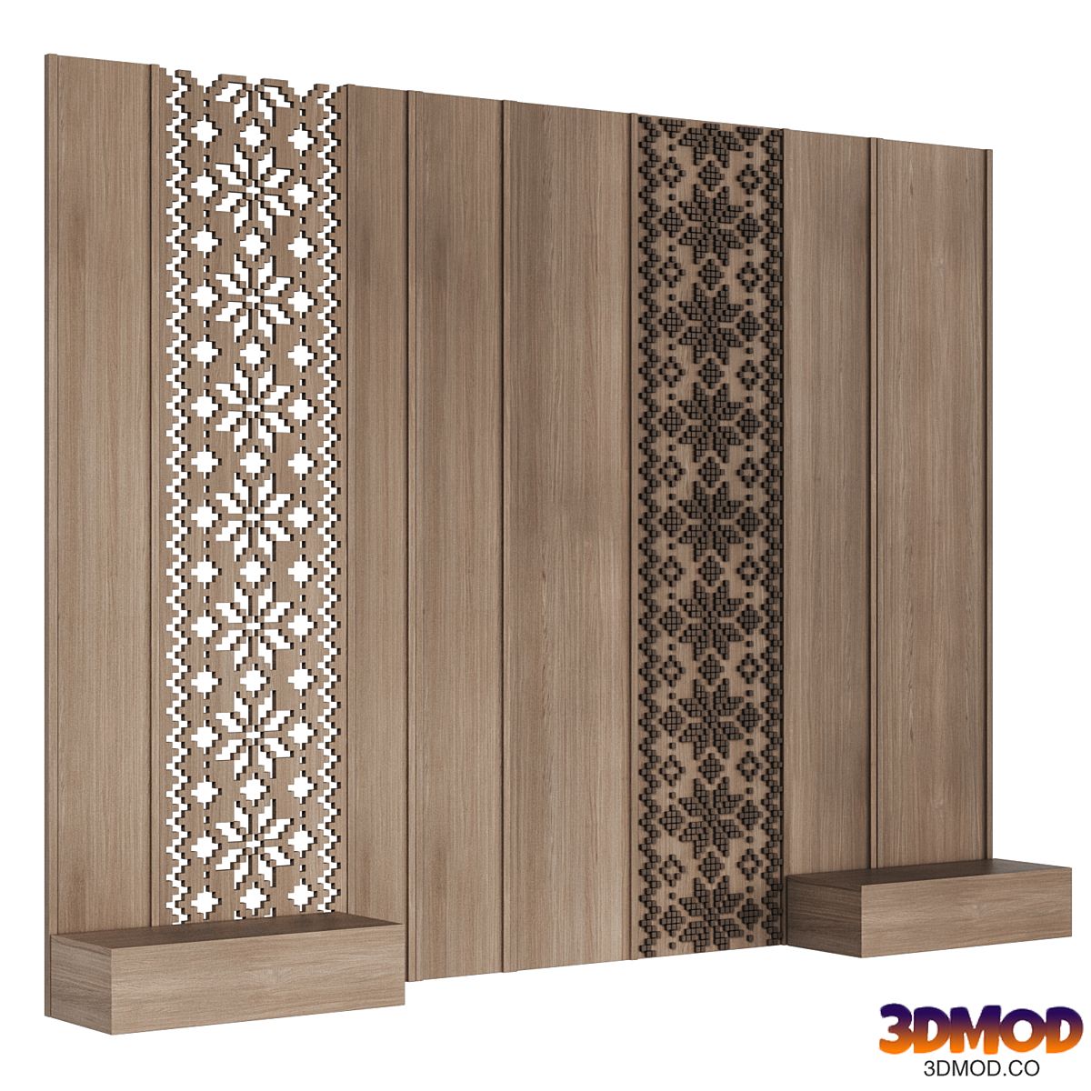 Wall panels headboard Russian ornament 021