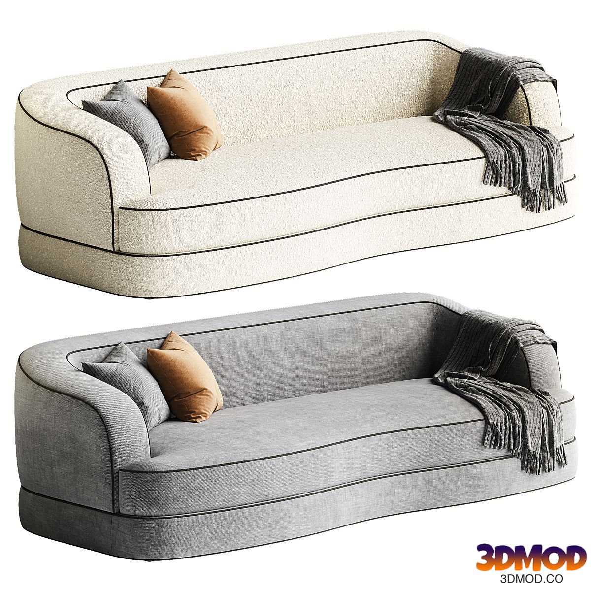Mylene Curved Sofa CB2