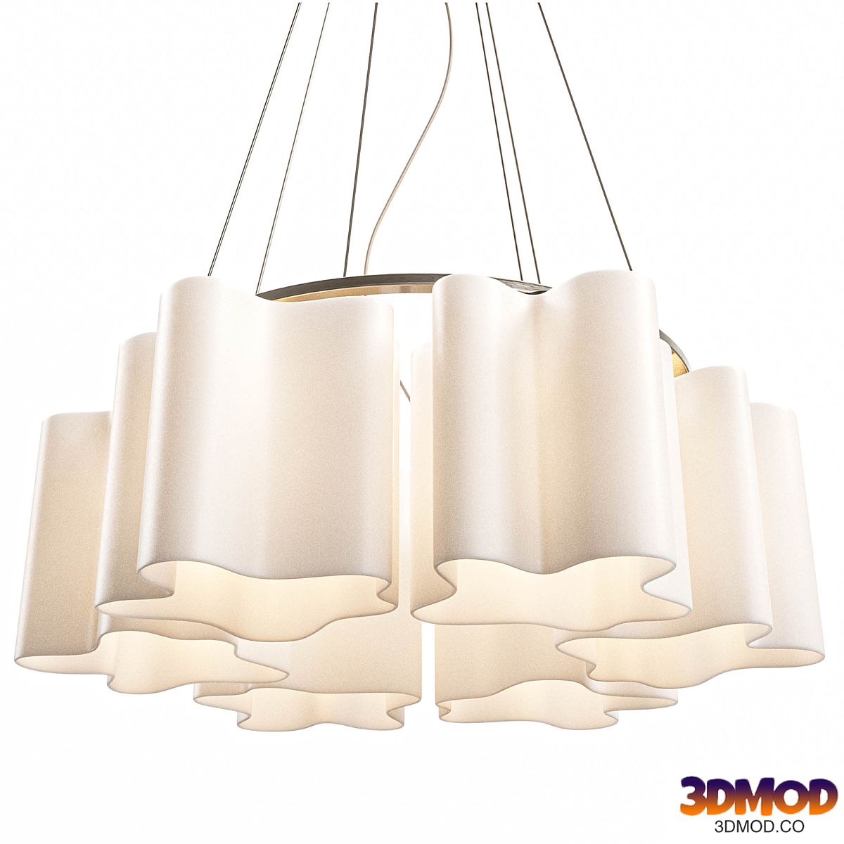 SL116 503 06 Hanging chandelier ST Luce Silver White E27 6 60W