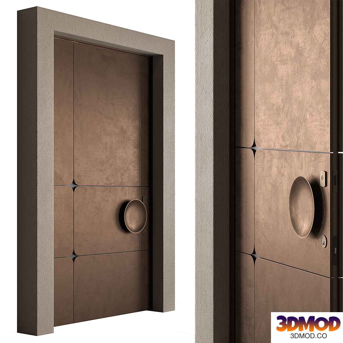 Metal Front Door - Set 125