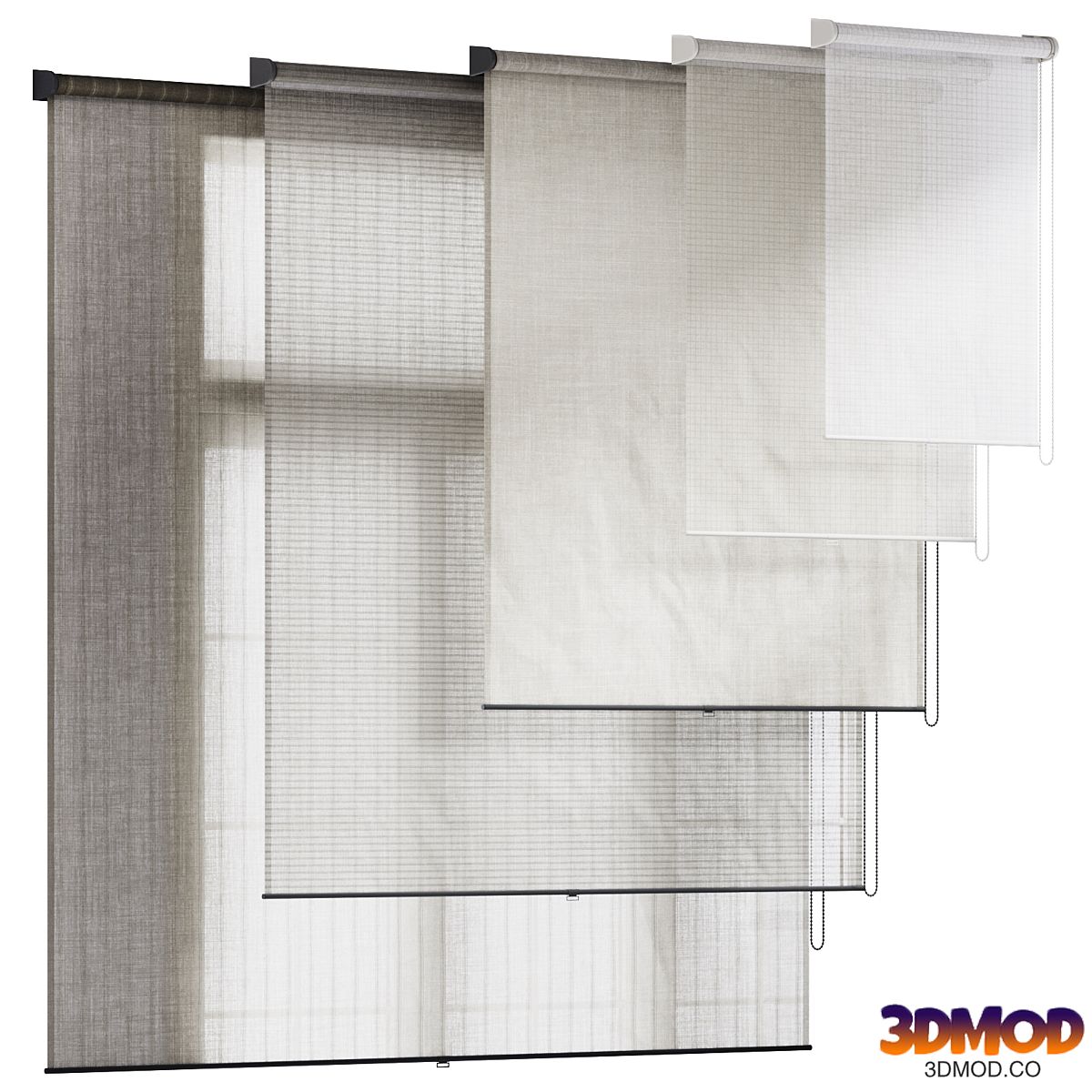 Patterned Linen Roller Blinds