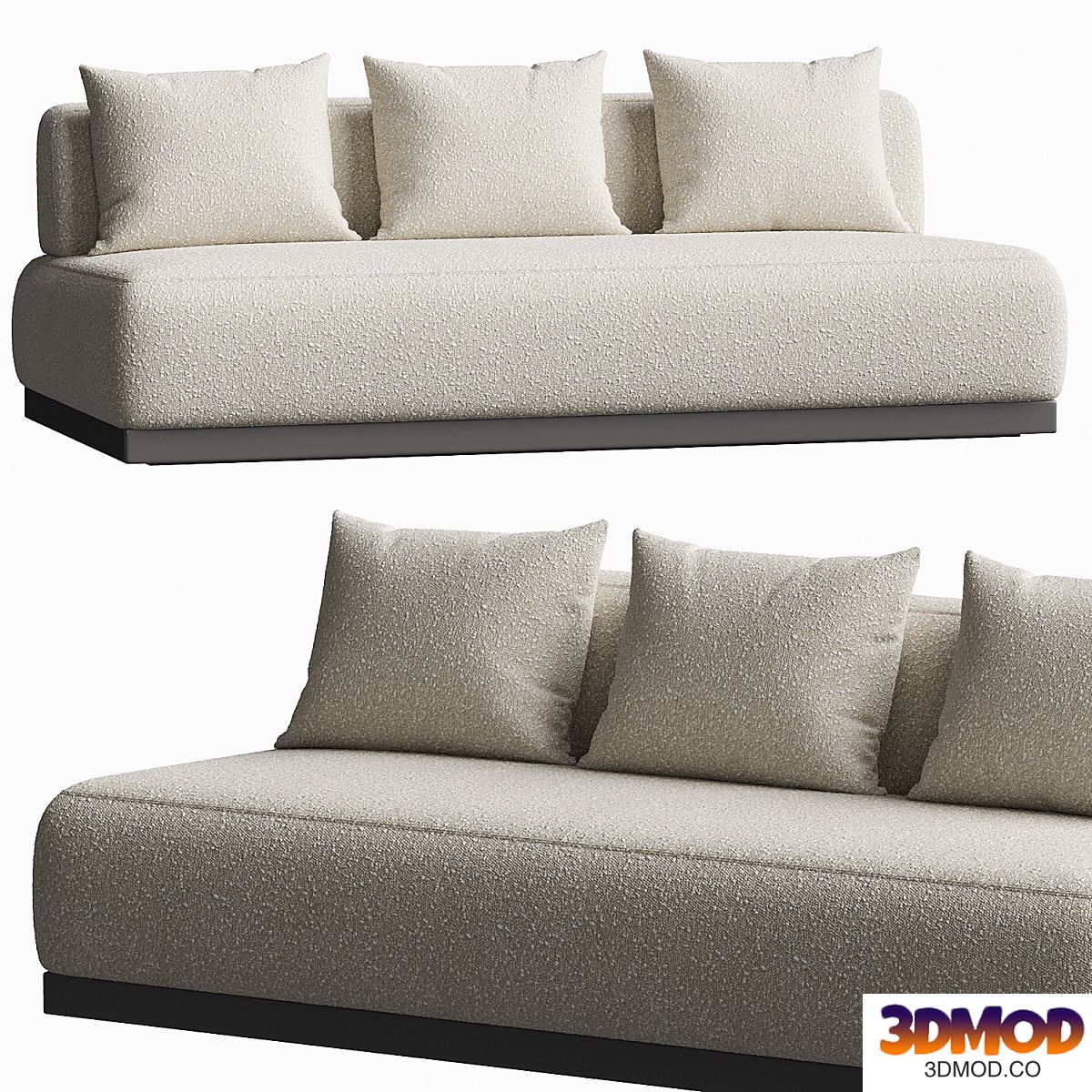 AMALFI 3 SEAT ARMLESS SOFA