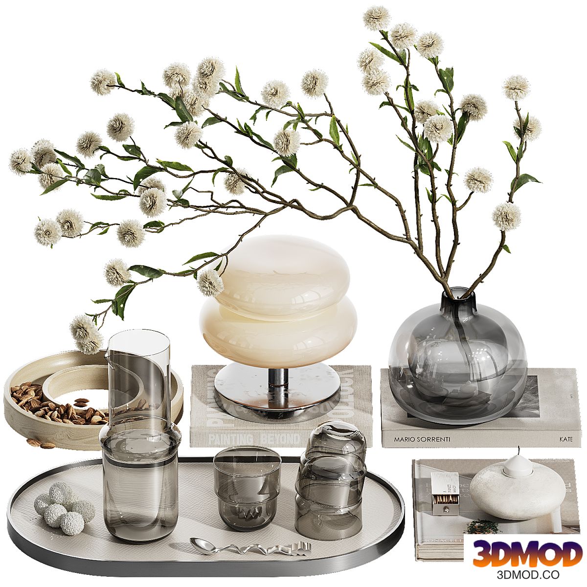 Decorative set with branch ch30
