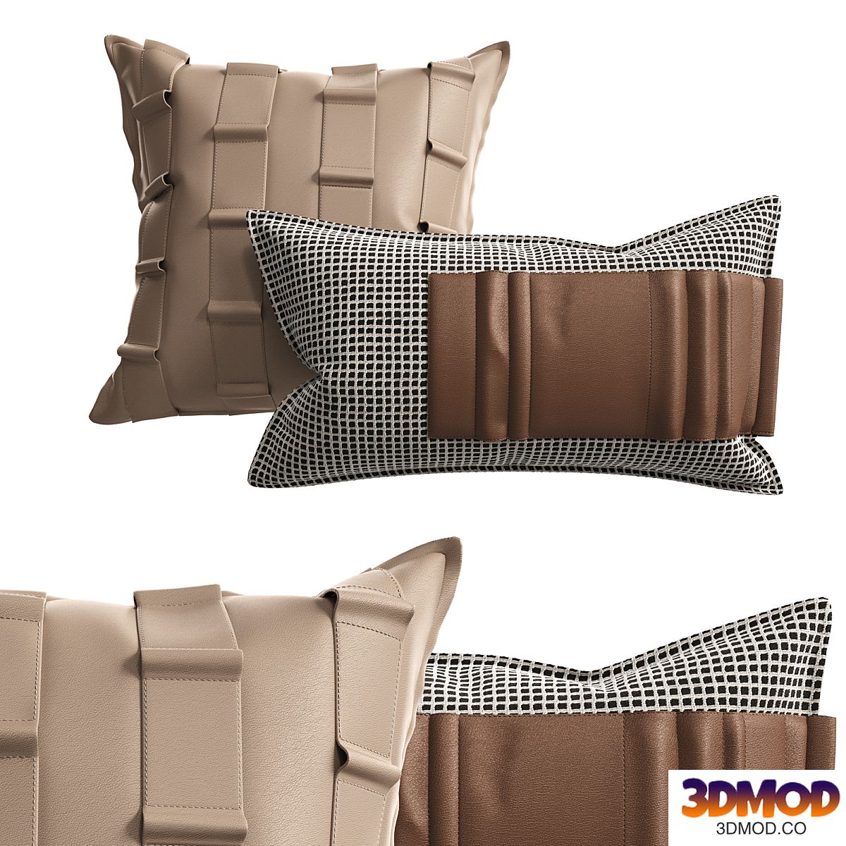 Leather pillow set