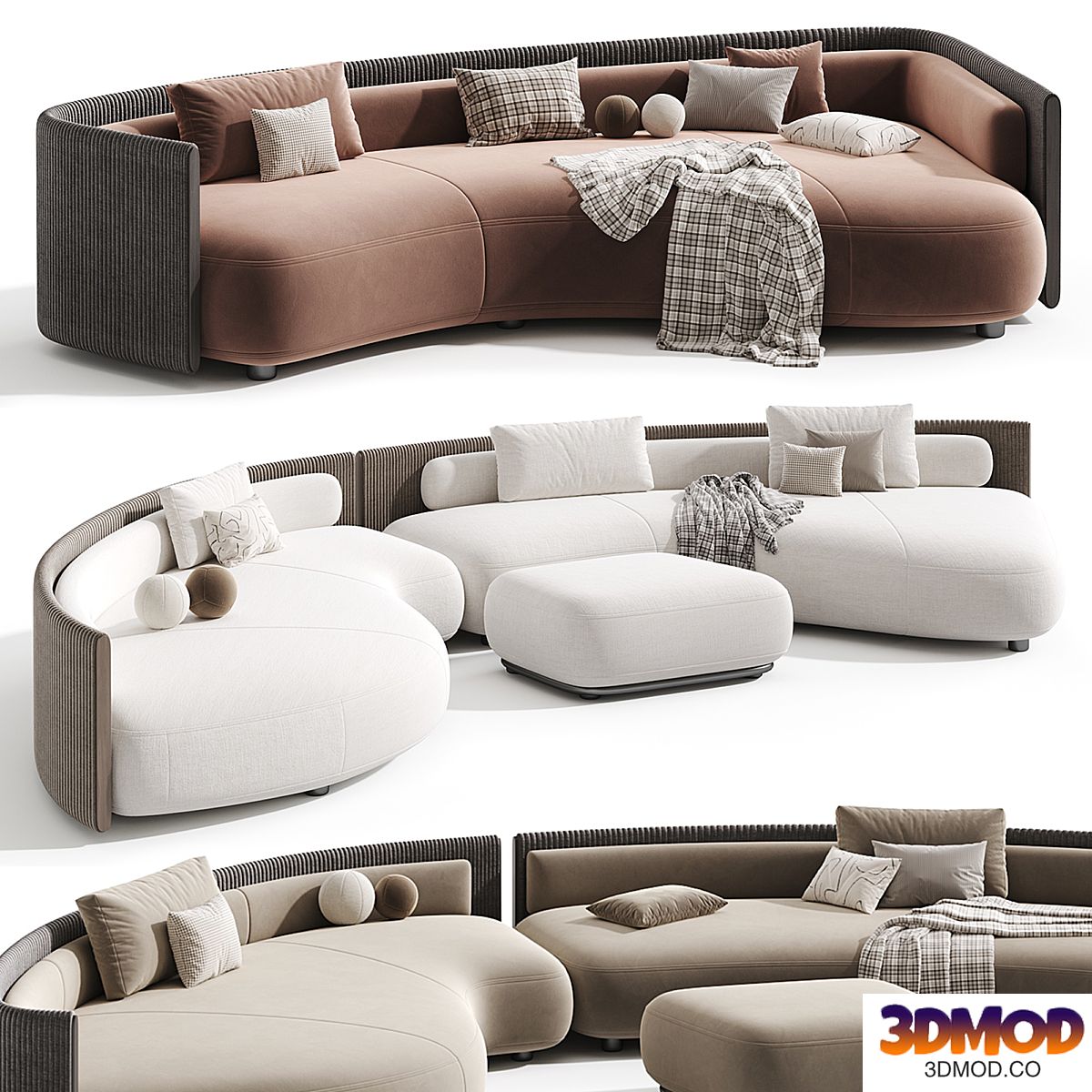 Bezier Cord Outdoor Sofa by Minotti