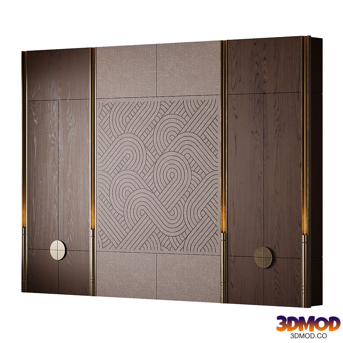 Sliding wardrobe with patterned doors
