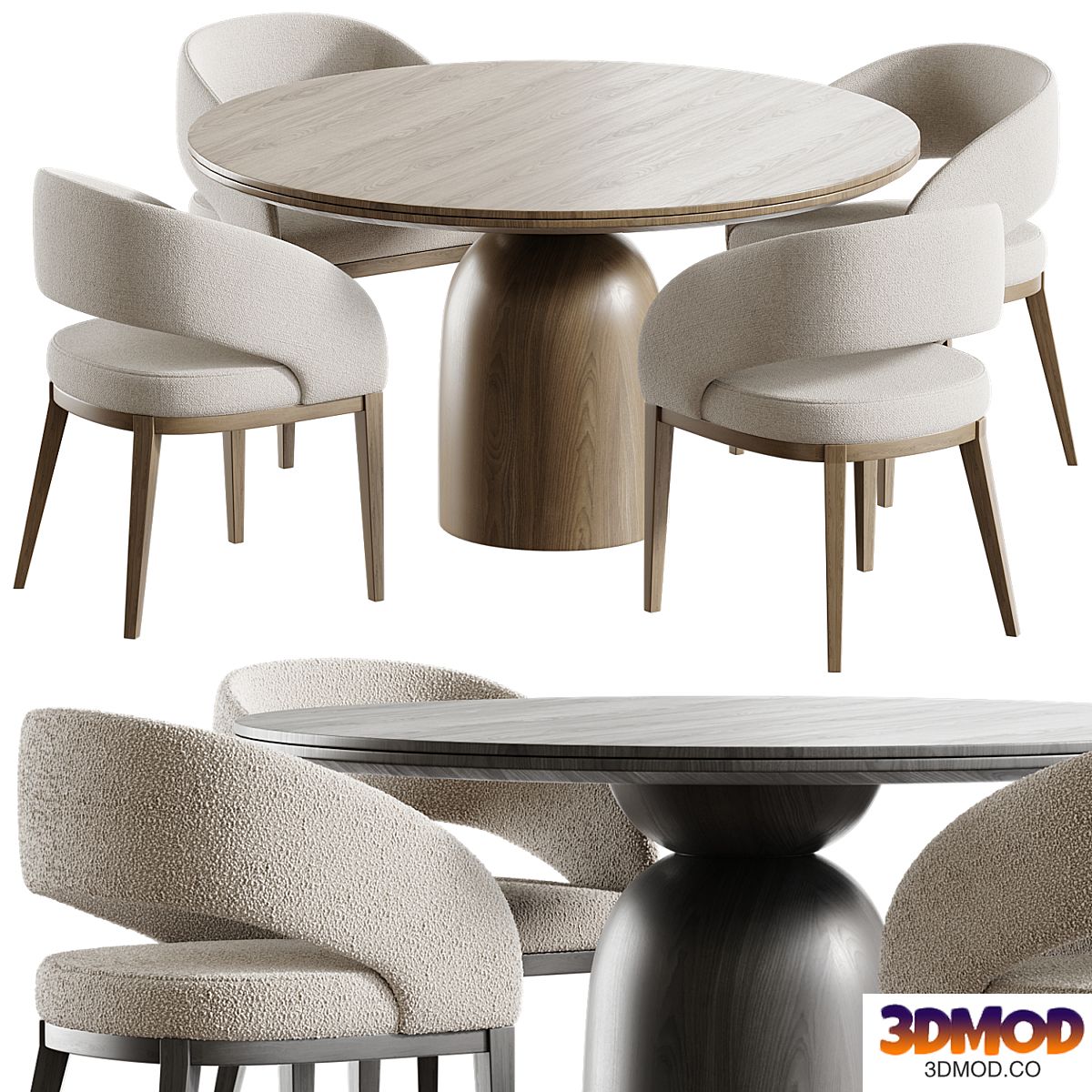 Allen 2 chair and Round dining table