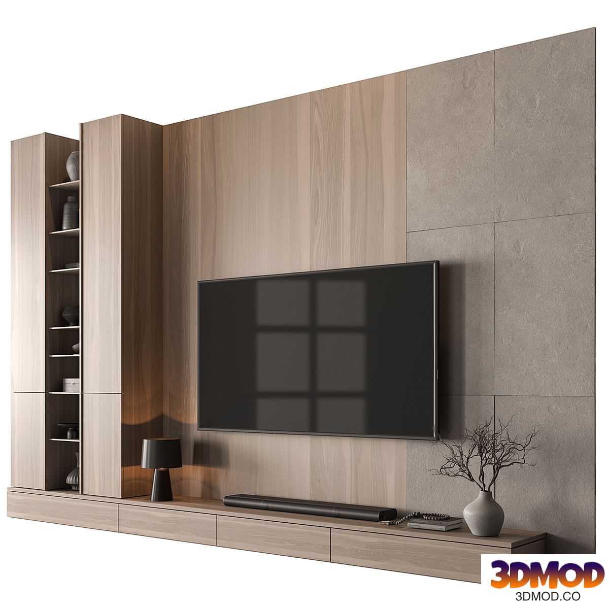 TV Wall Wooden - Set 186