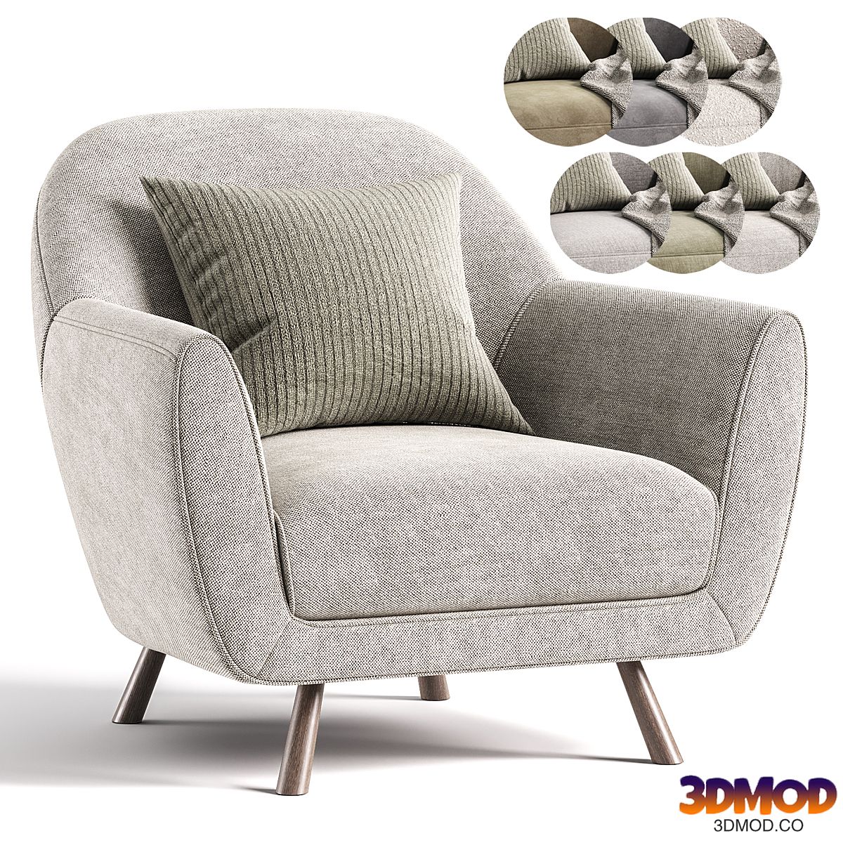 Gabriola 34 Lounge Chair Sandstone Wool Boucle