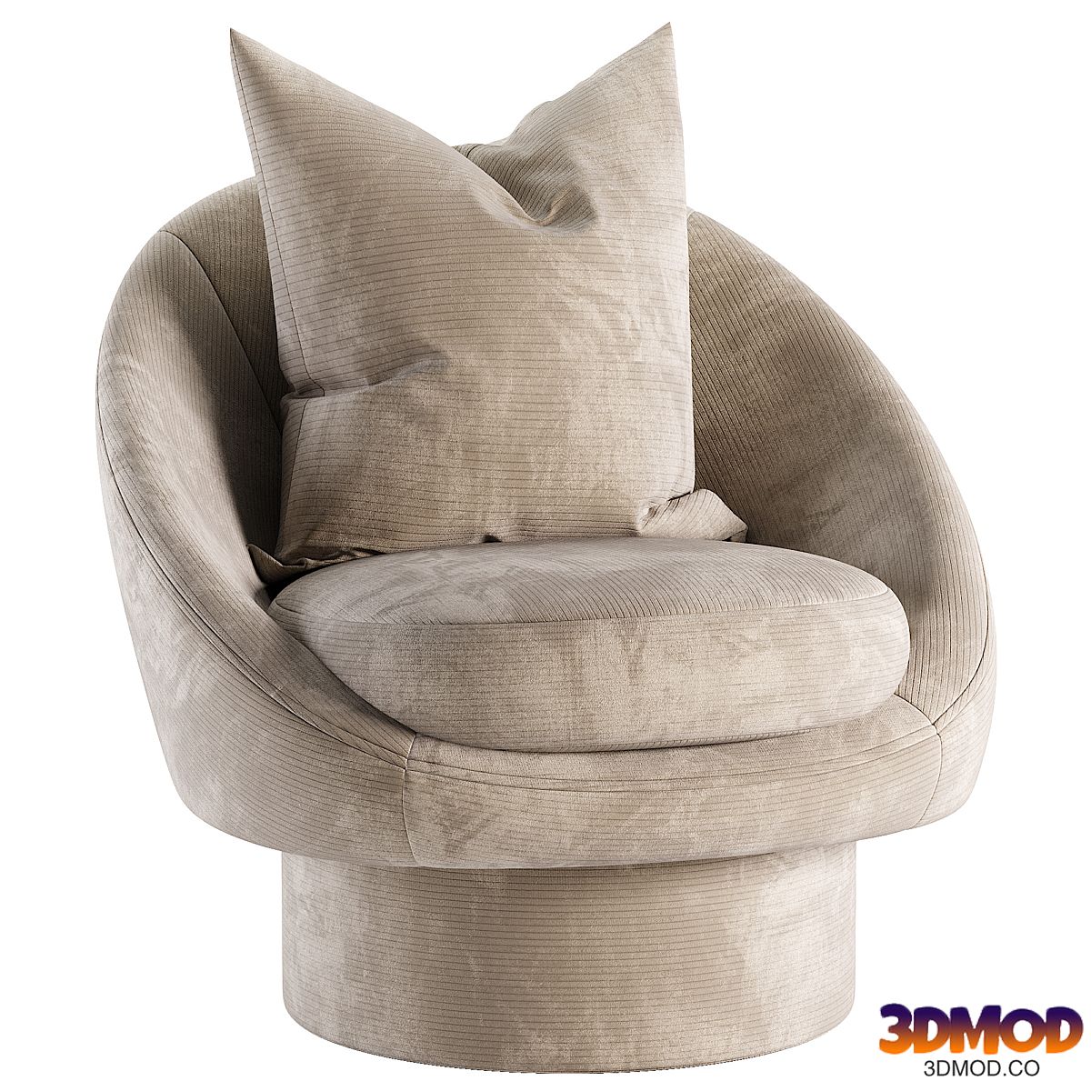 Lucia Fabric Swivel Chair