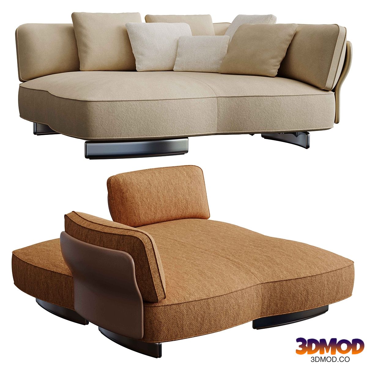 Saki Chaise Longue By Minotti