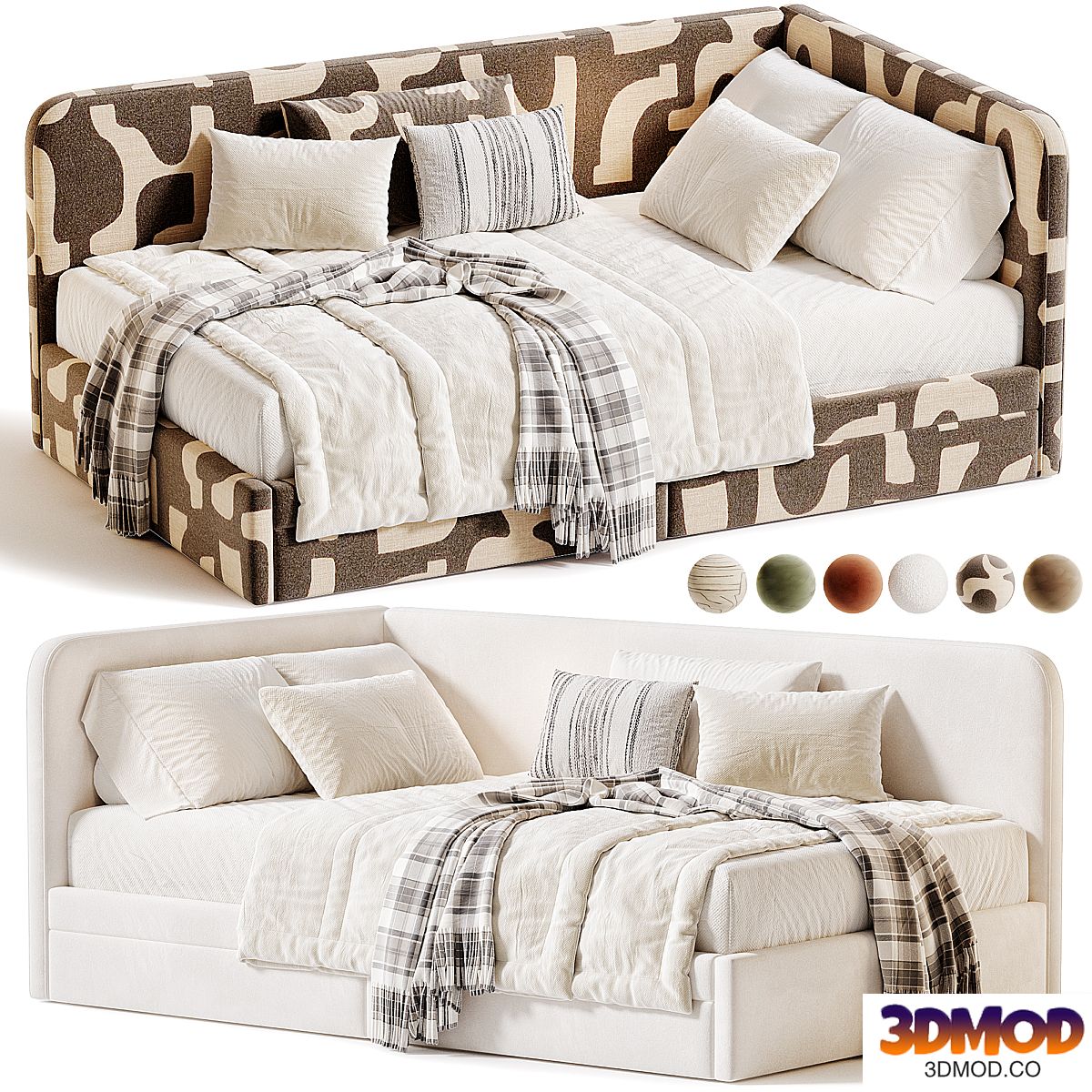 Leo Kids Bed, Children's soft sofa bed Leo